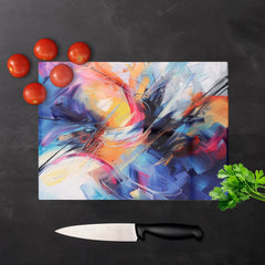 Serene Explosion: Calm Amidst Colours Chopping Board