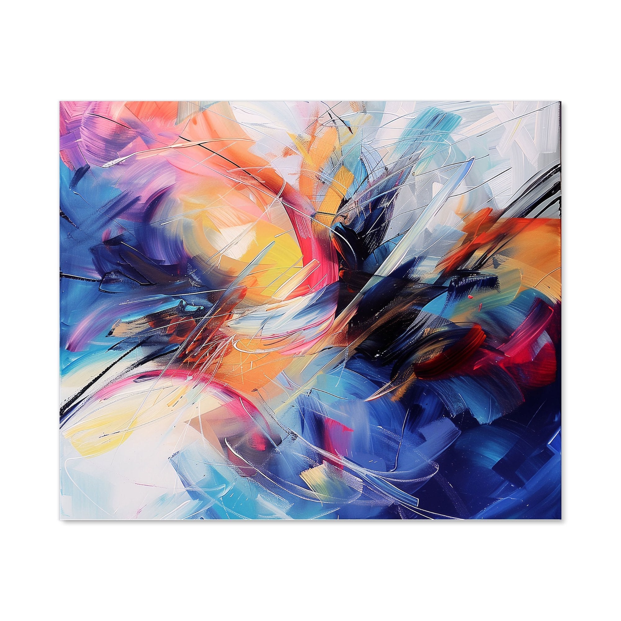Serene Explosion: Calm Amidst Colours Kitchen Splashback