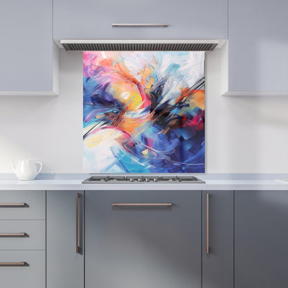 Serene Explosion: Calm Amidst Colours Kitchen Splashback