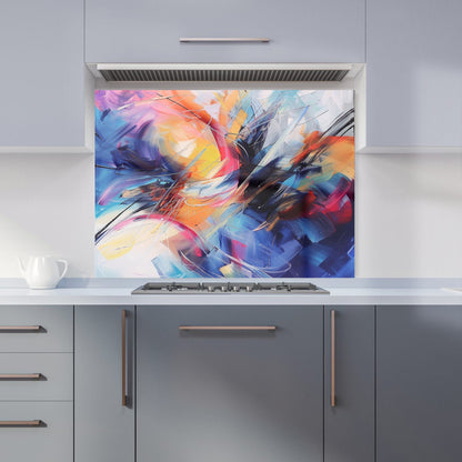 Serene Explosion: Calm Amidst Colours Kitchen Splashback