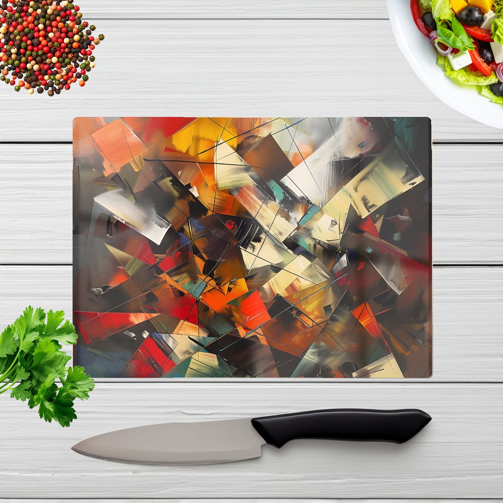 Dynamic Chaos: Energy Unleashed Chopping Board
