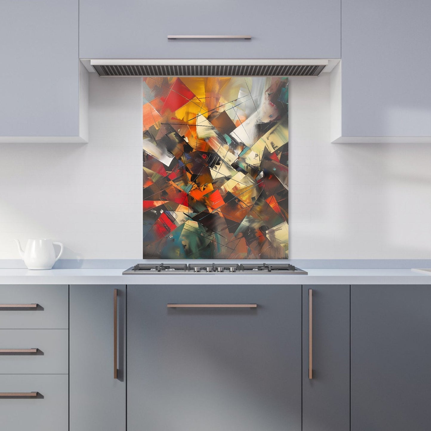 Dynamic Chaos: Energy Unleashed Kitchen Splashback