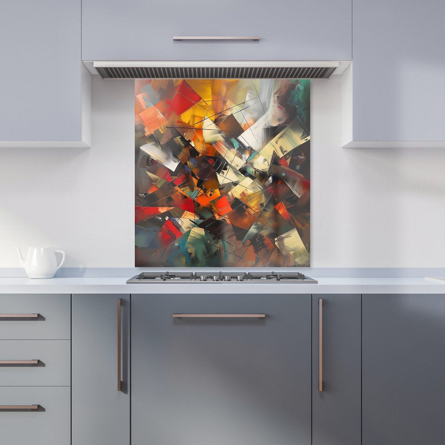 Dynamic Chaos: Energy Unleashed Kitchen Splashback