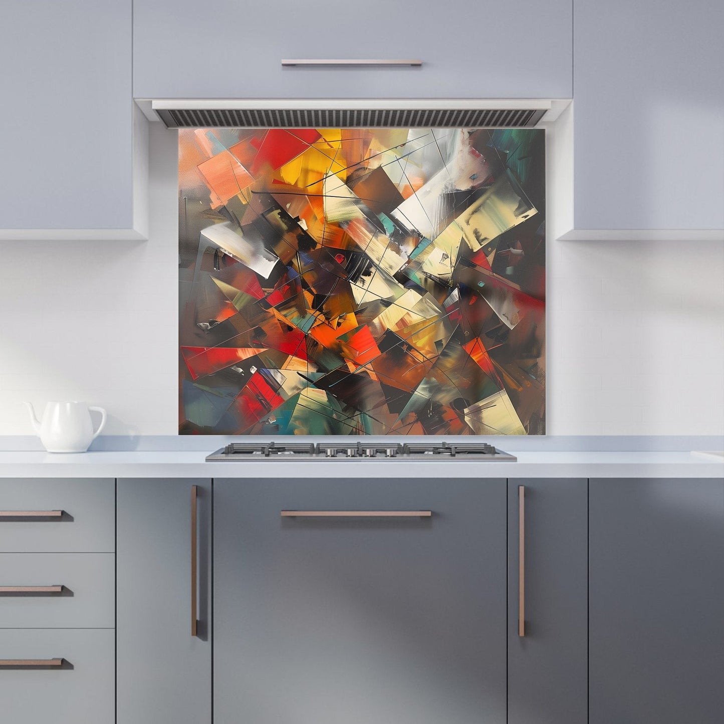 Dynamic Chaos: Energy Unleashed Kitchen Splashback