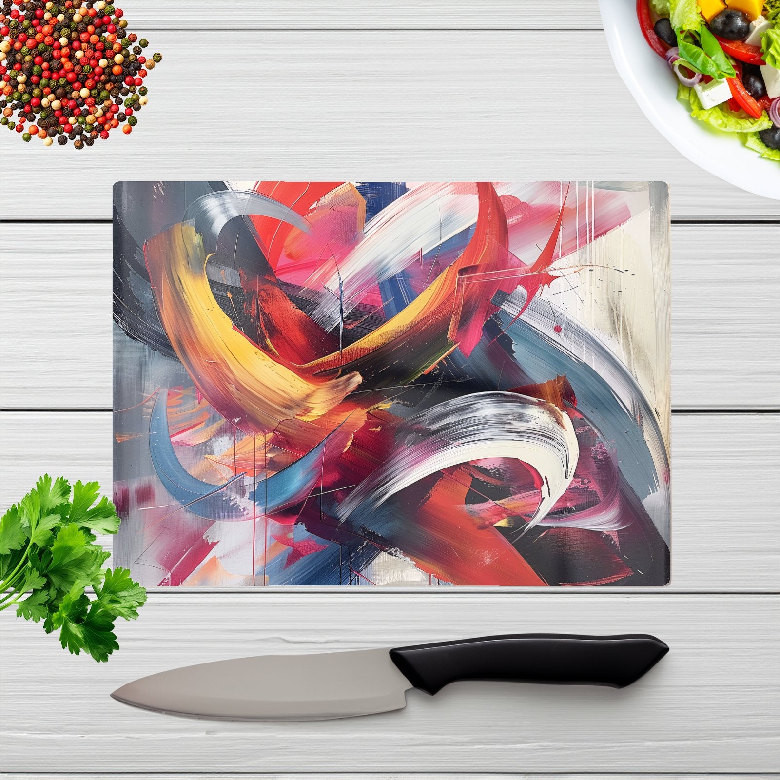 Swirling Symphony Of Colours Chopping Board