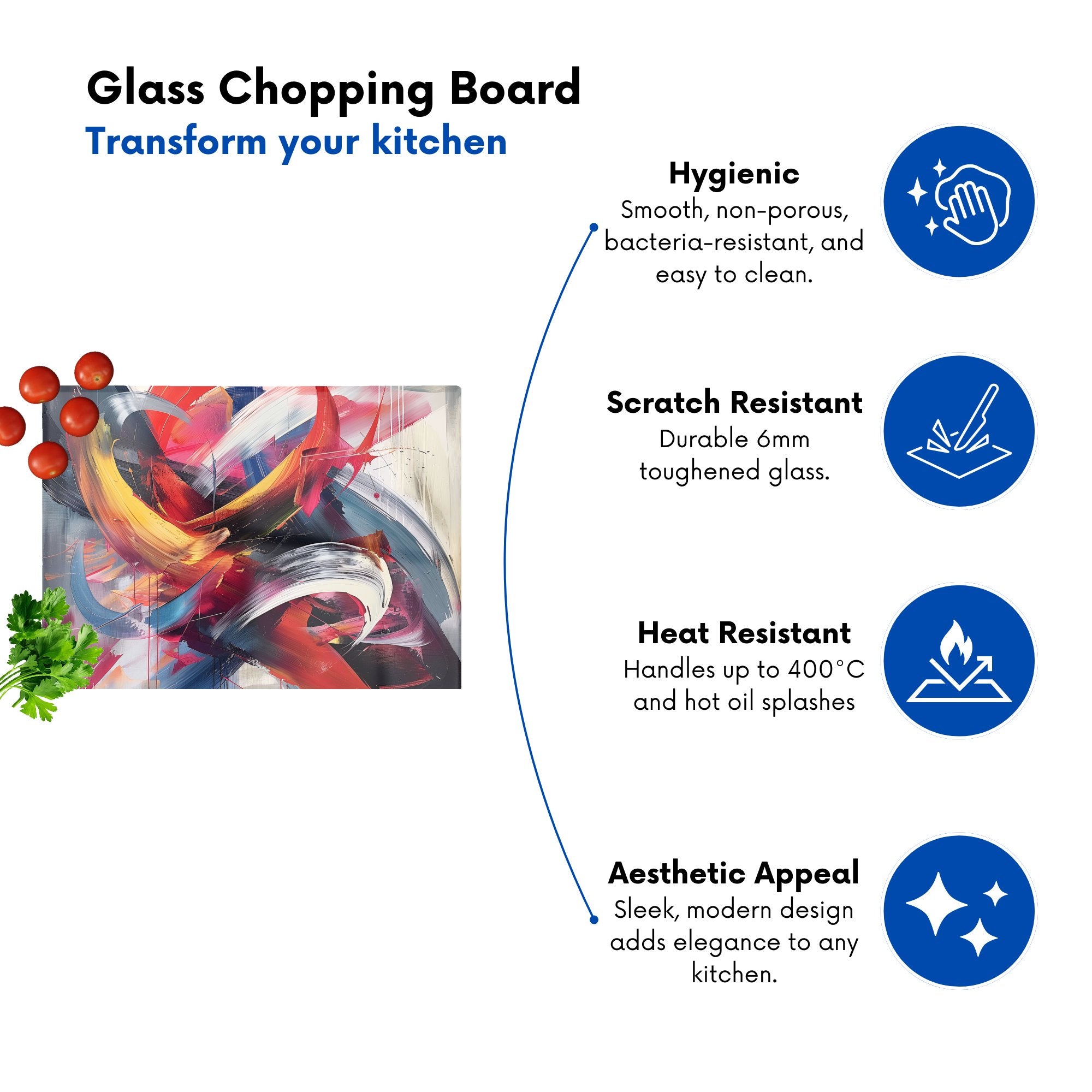 Swirling Symphony Of Colours Chopping Board