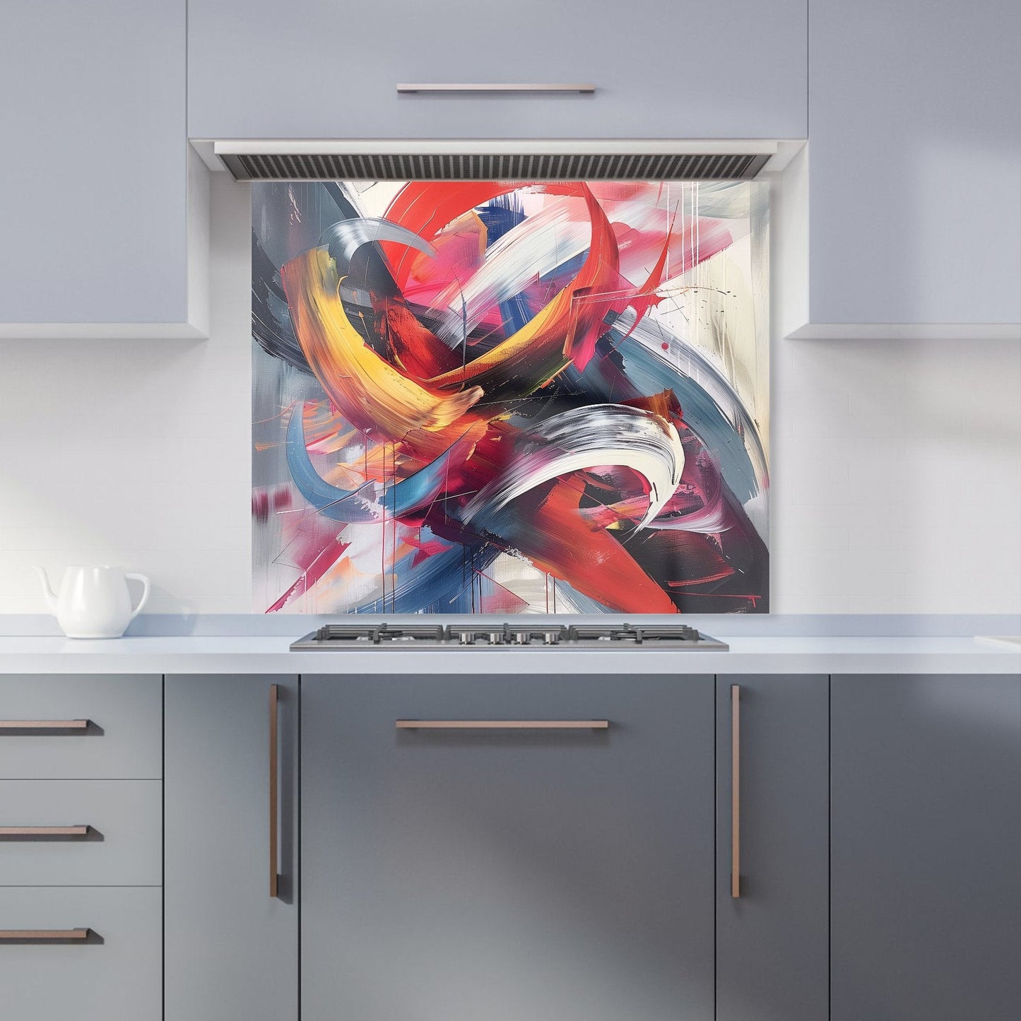 Swirling Symphony Of Colours Kitchen Splashback