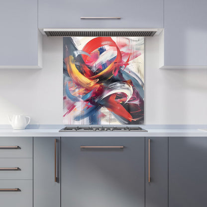 Swirling Symphony Of Colours Kitchen Splashback