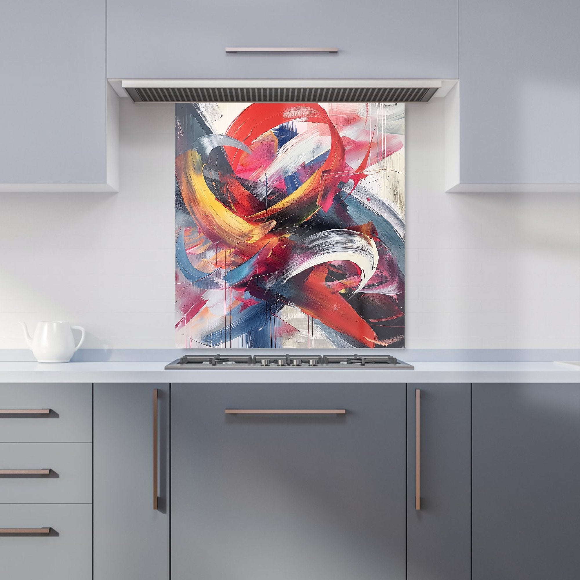 Swirling Symphony Of Colours Kitchen Splashback