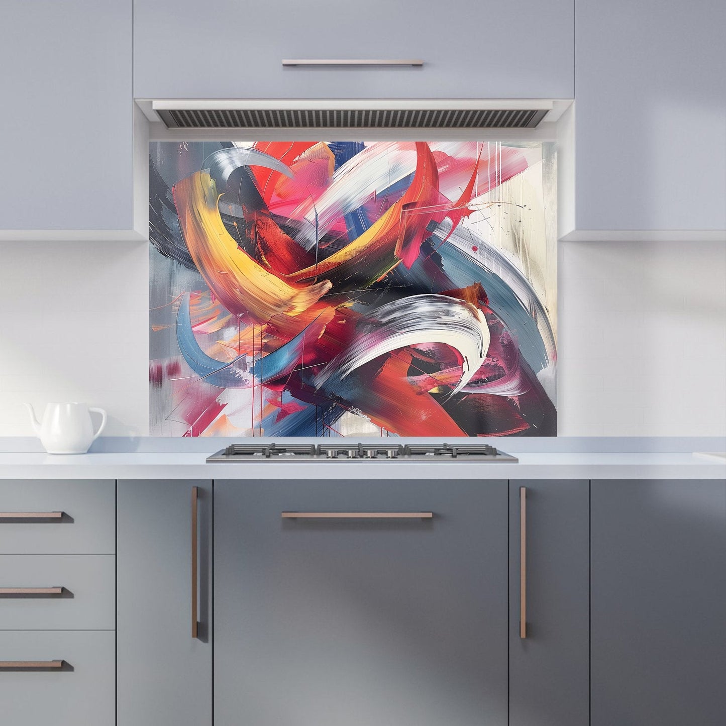 Swirling Symphony Of Colours Kitchen Splashback