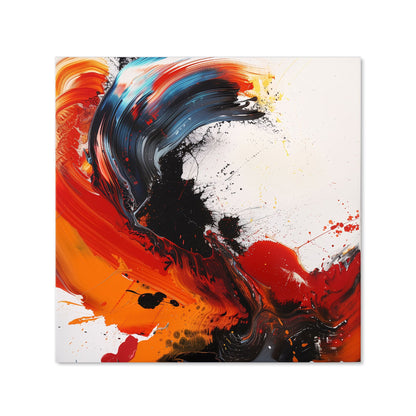 Fiery Waves: Abstract Motion Kitchen Splashback