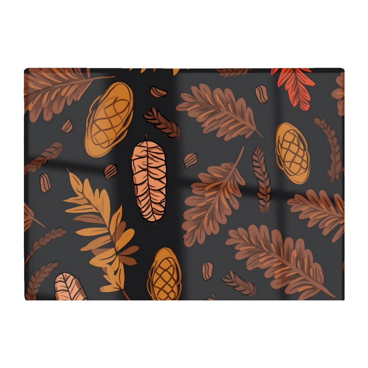 Autumn Leaves And Pinecones Chopping Board