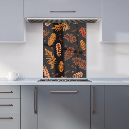 Autumn Leaves And Pinecones Kitchen Splashback