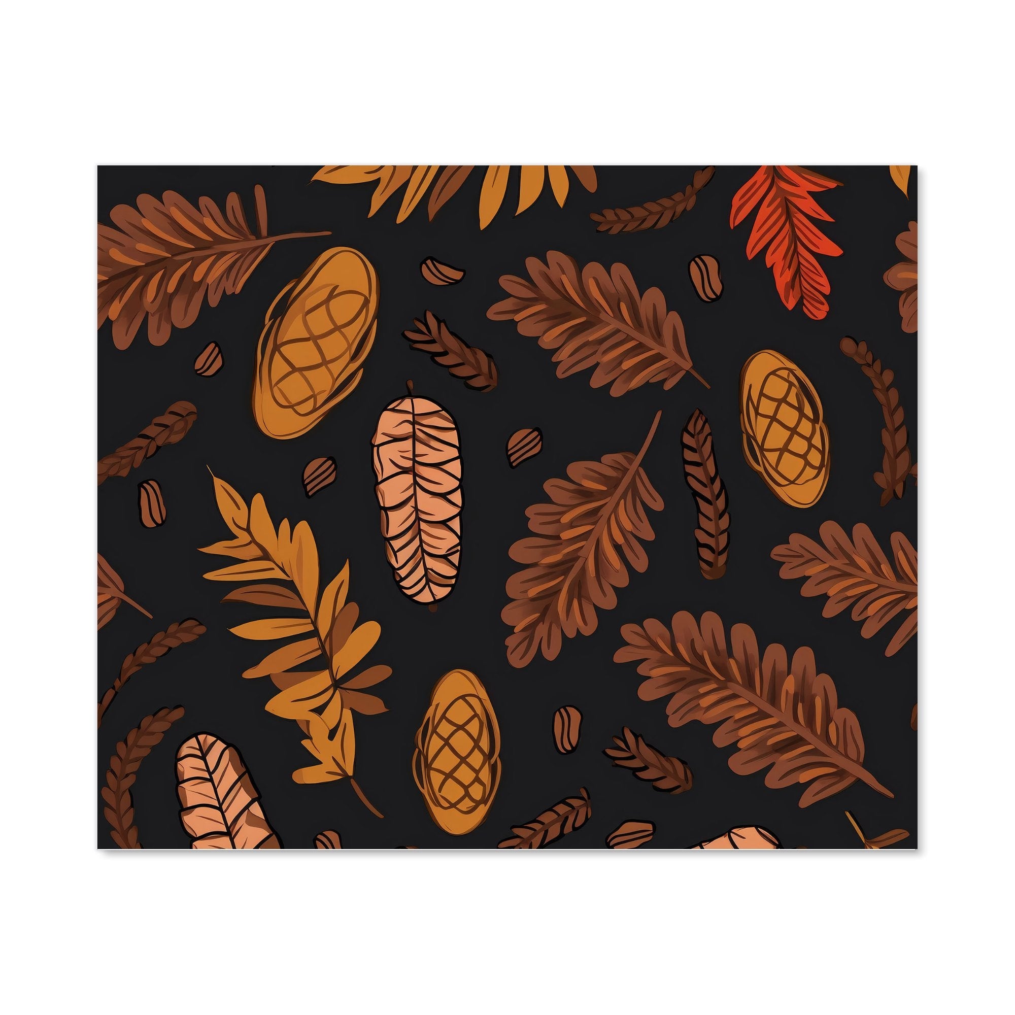 Autumn Leaves And Pinecones Kitchen Splashback