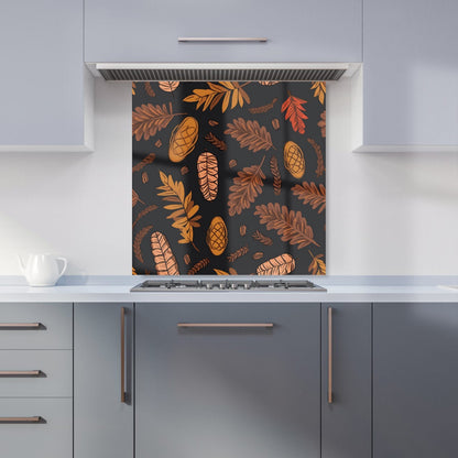 Autumn Leaves And Pinecones Kitchen Splashback