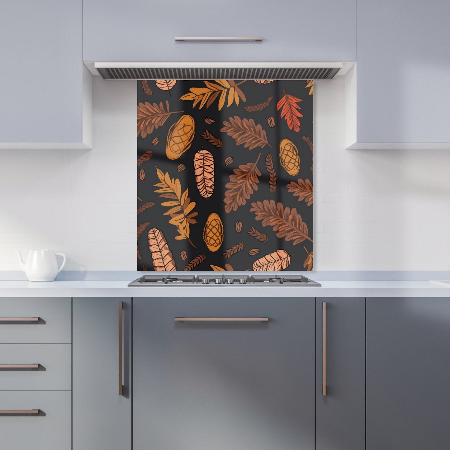 Autumn Leaves And Pinecones Kitchen Splashback