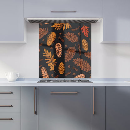 Autumn Leaves And Pinecones Kitchen Splashback