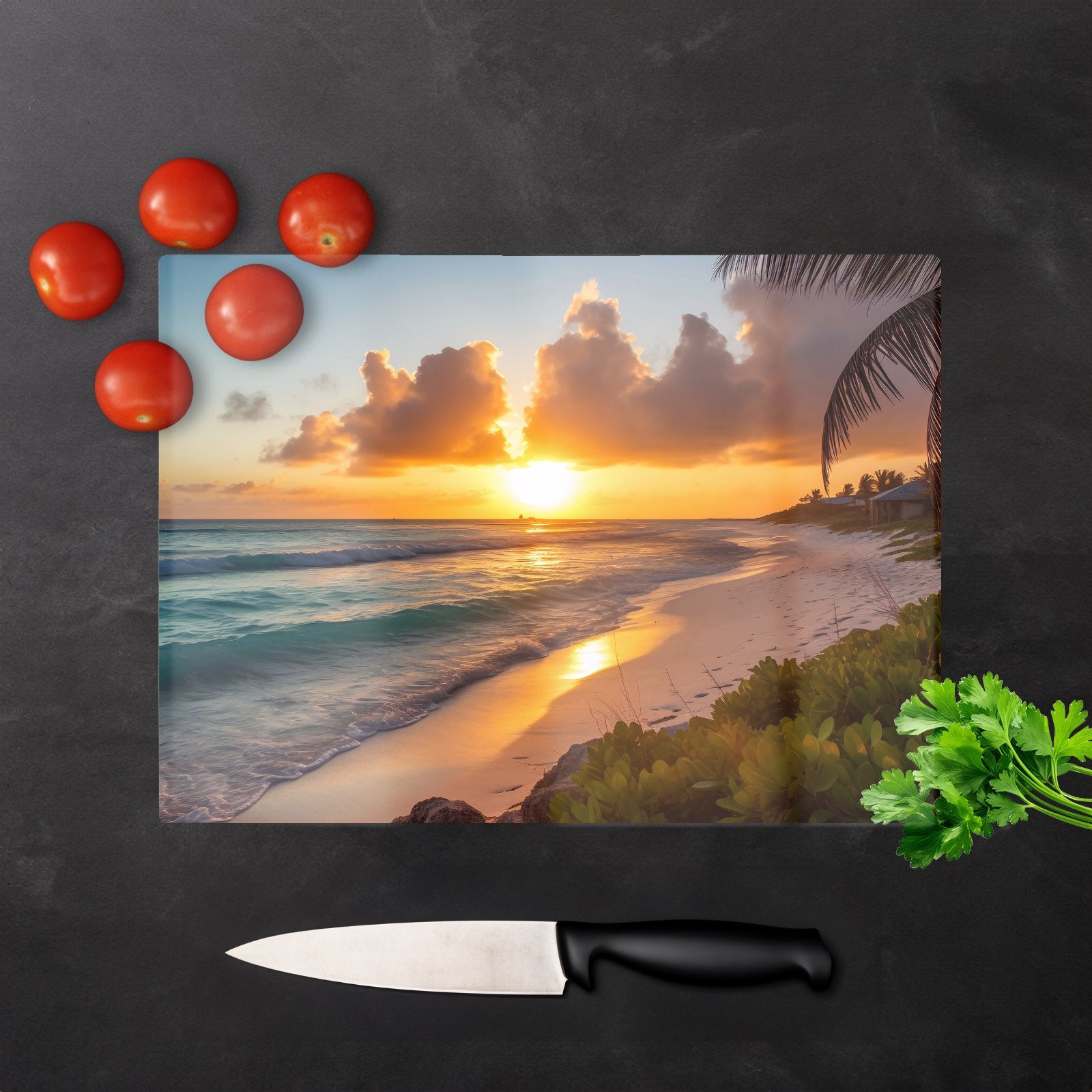 Sunrise On The Beach Chopping Board