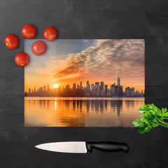 New York At Sunrise Chopping Board