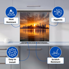 Sunrise In The City Kitchen Splashback