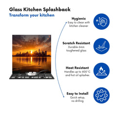 Sunrise In The City Kitchen Splashback