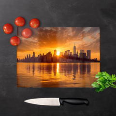 Sunrise In The City Chopping Board