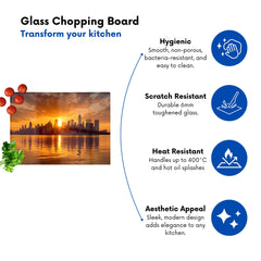 Sunrise In The City Chopping Board