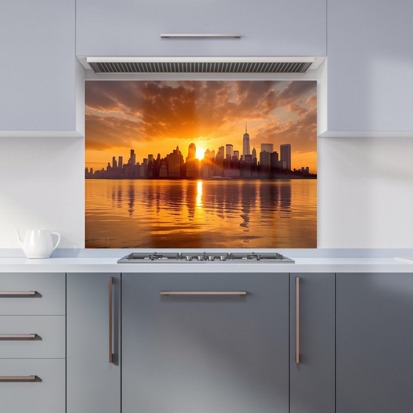 Sunrise In The City Kitchen Splashback