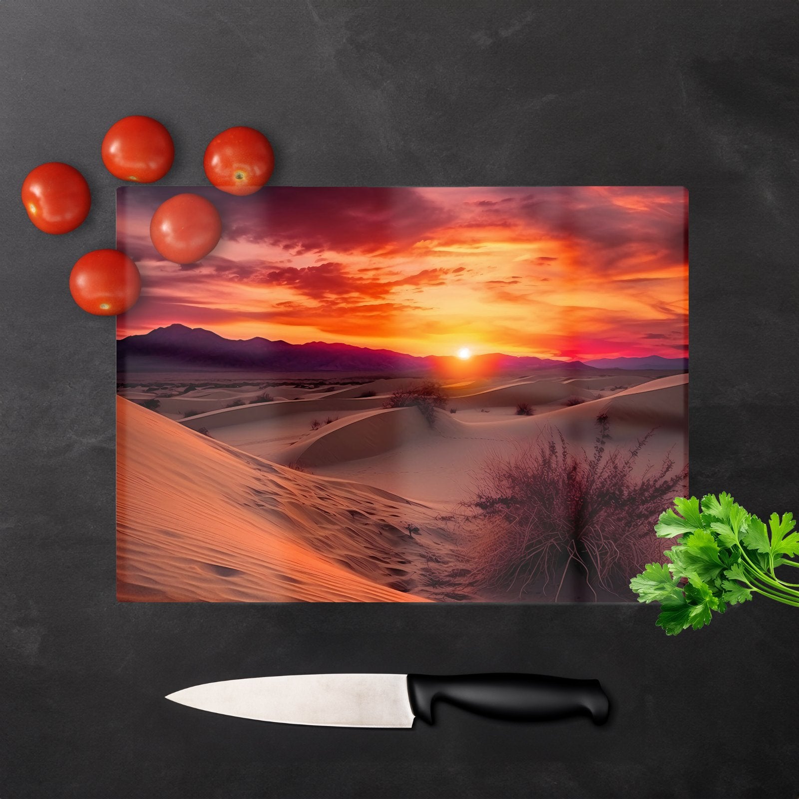 Sunset In The Desert Chopping Board