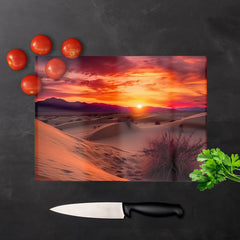 Sunset In The Desert Chopping Board