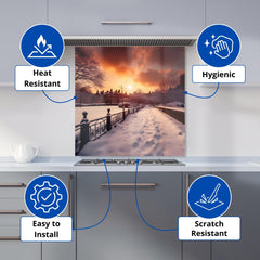 A Snowy Walk In London Kitchen Splashback
