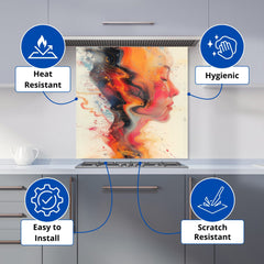Geometric Vibrance Kitchen Splashback