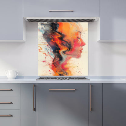 Geometric Vibrance Kitchen Splashback