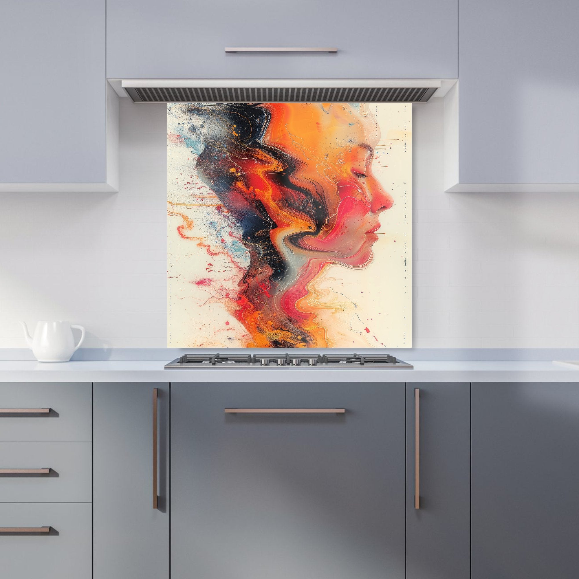 Geometric Vibrance Kitchen Splashback