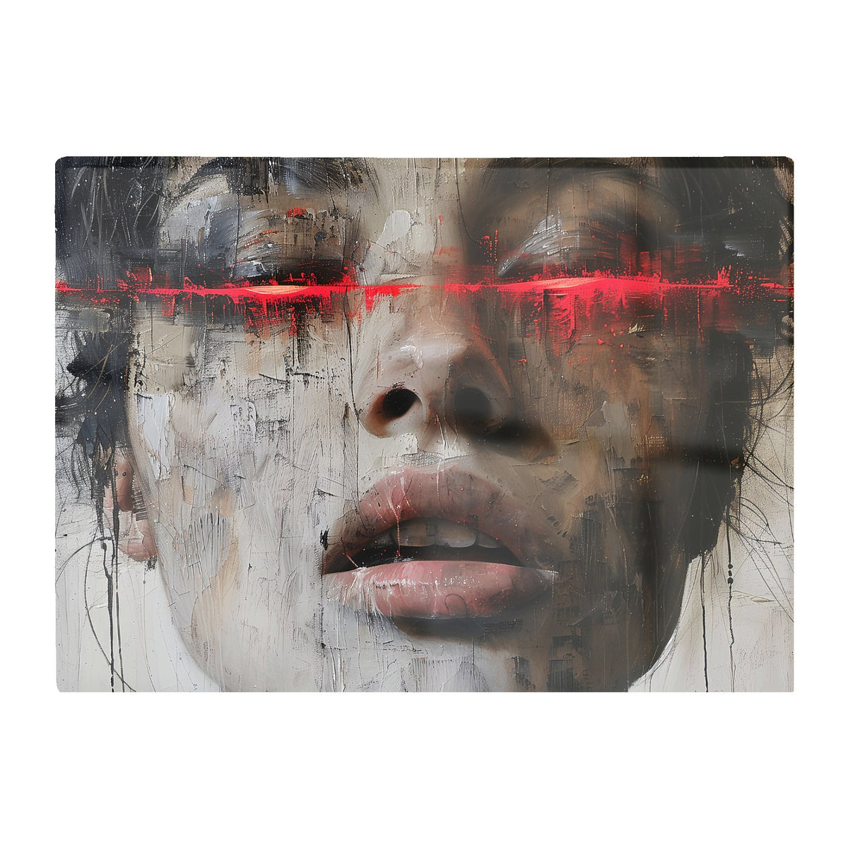 Abstract Face In Motion Chopping Board