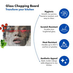 Abstract Face In Motion Chopping Board