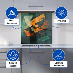 Sharp Triangles Kitchen Splashback