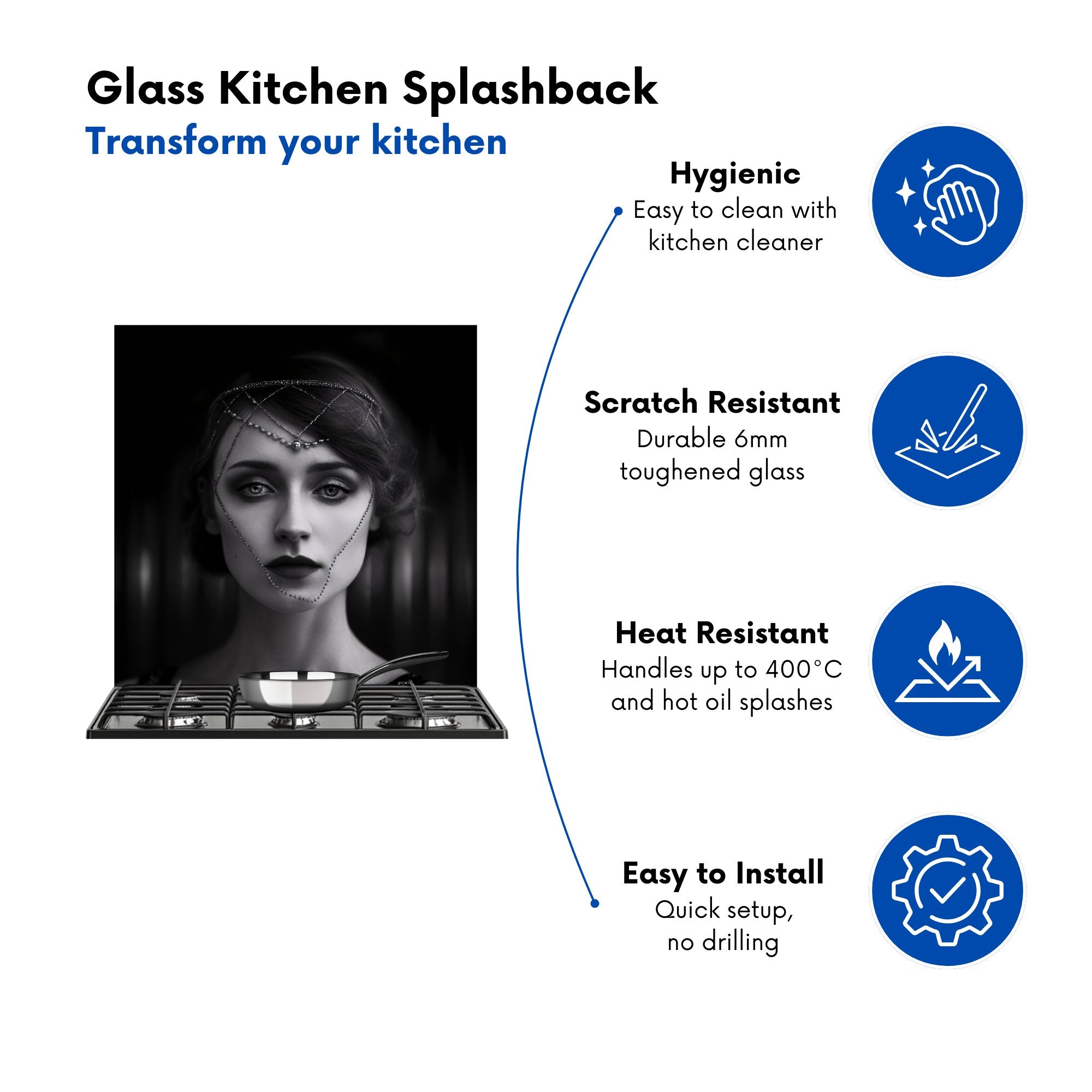Edwardian Ballerina Kitchen Splashback