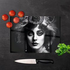 Edwardian Showgirl Splashart Chopping Board