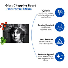 Edwardian Showgirl Splashart Chopping Board
