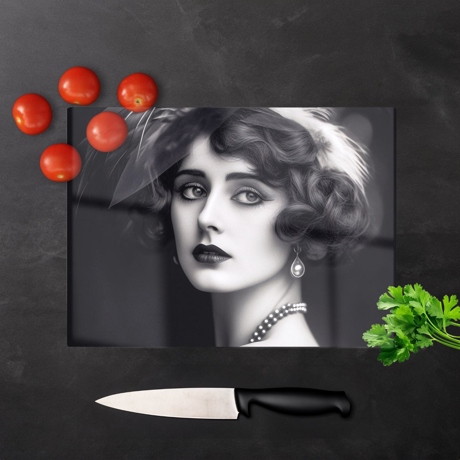 Glamorous Edwardian Showgirl Chopping Board