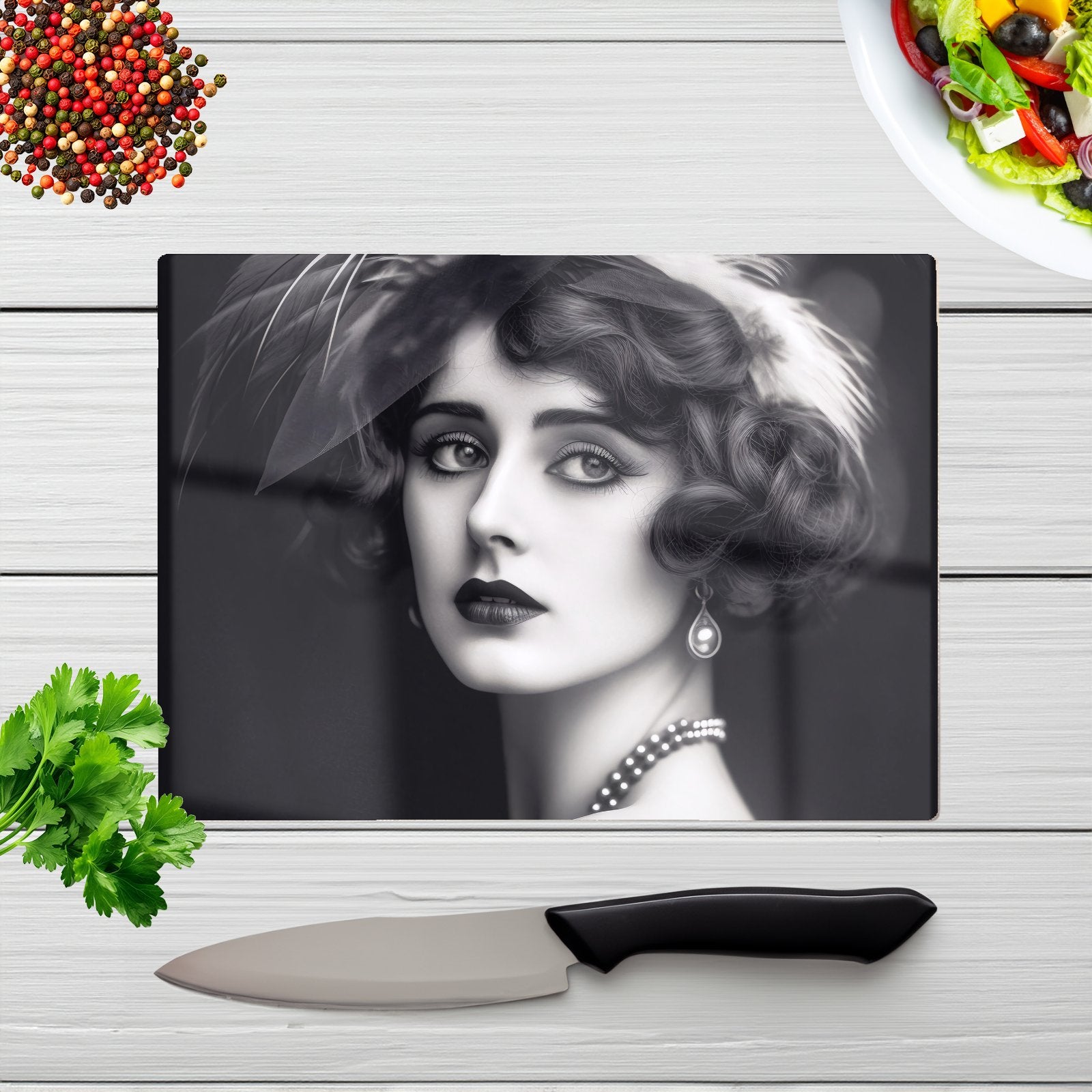 Glamorous Edwardian Showgirl Chopping Board