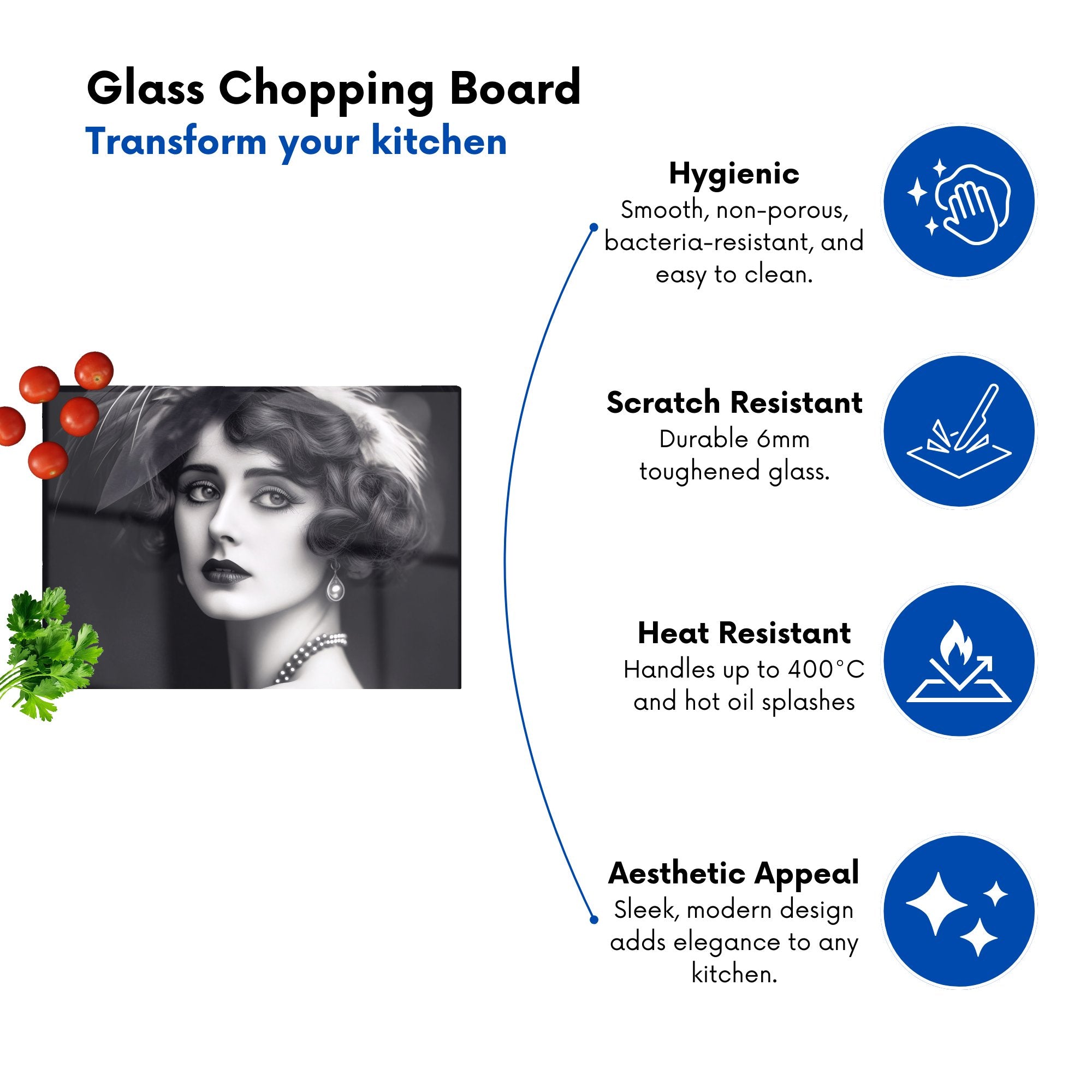 Glamorous Edwardian Showgirl Chopping Board