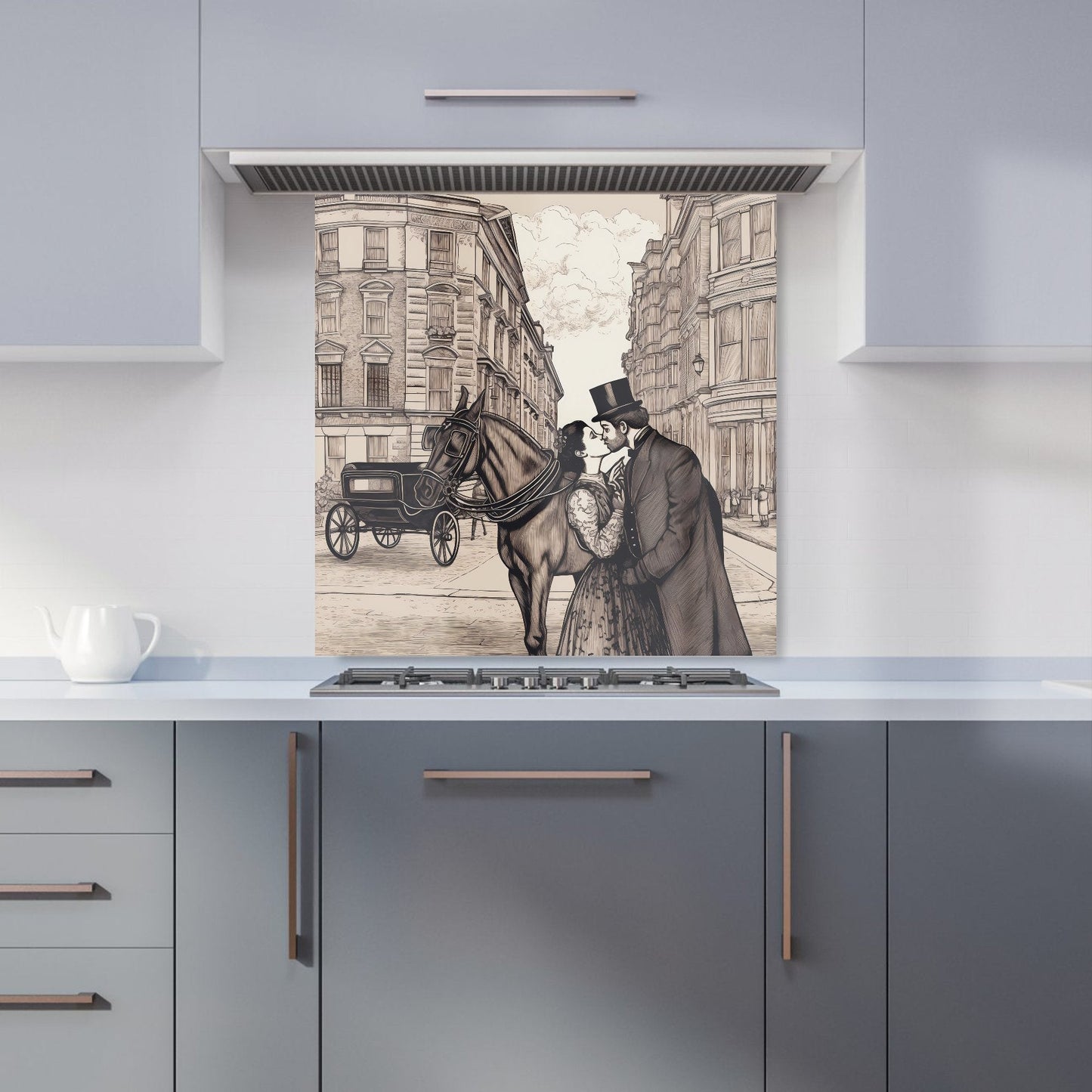 Victorian Lovers On A London Street Kitchen Splashback