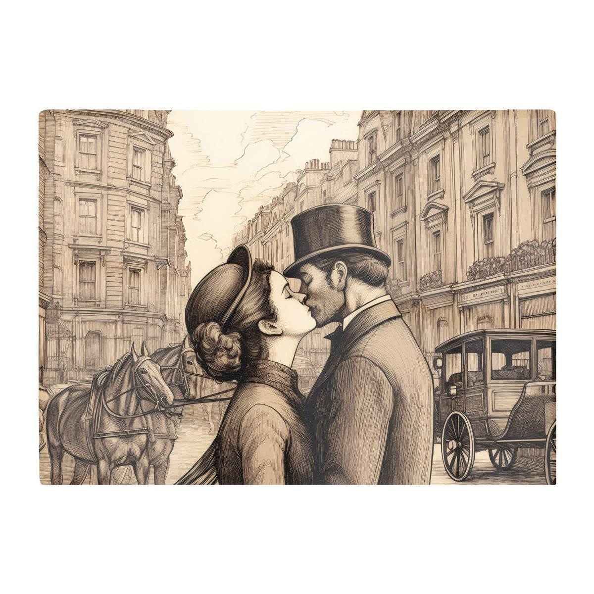 Sharing A Kiss Chopping Board