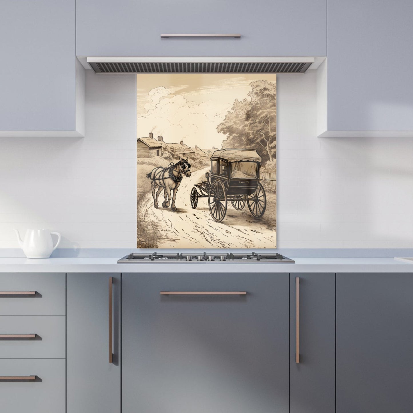 A Horse And His Cart Kitchen Splashback