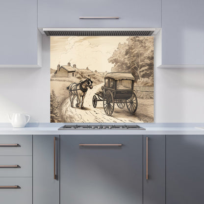 A Horse And His Cart Kitchen Splashback