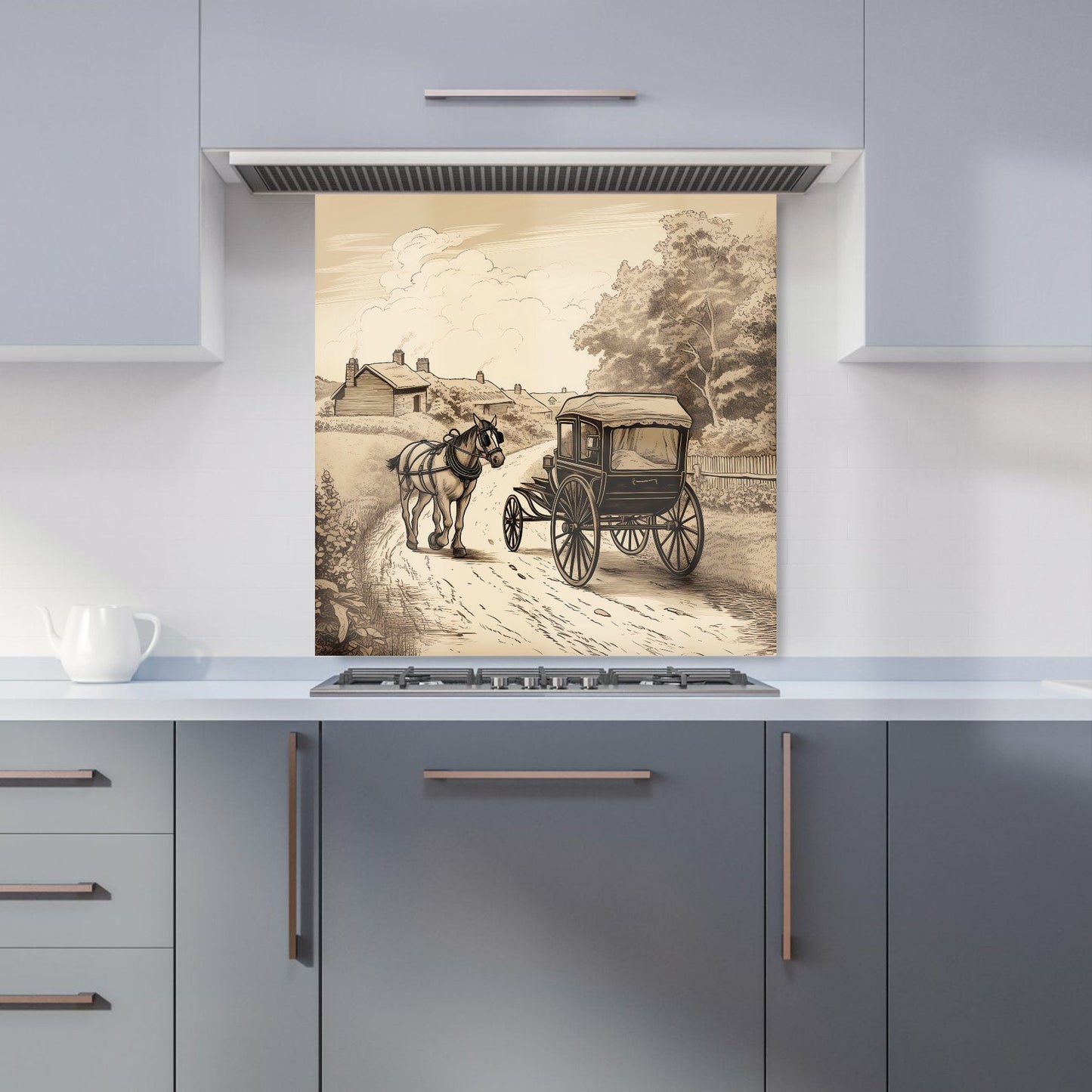 A Horse And His Cart Kitchen Splashback