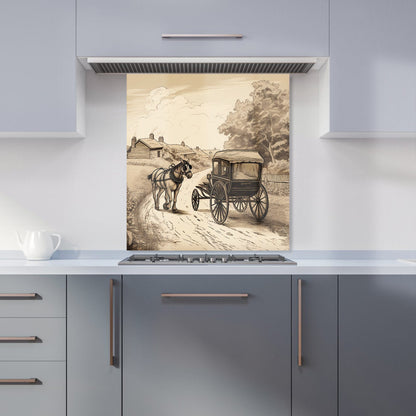 A Horse And His Cart Kitchen Splashback