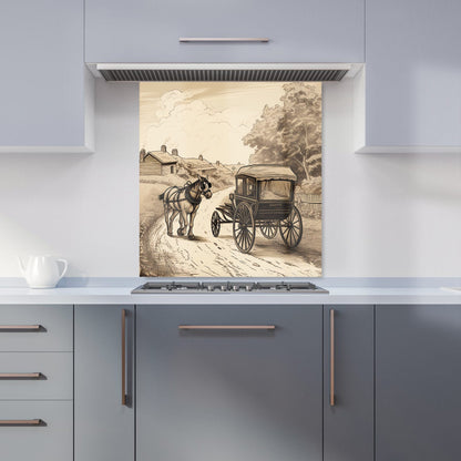 A Horse And His Cart Kitchen Splashback